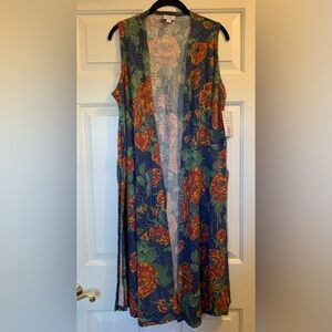 Medium LuLaRoe Joy in Blue, Red, Yellow and Green.